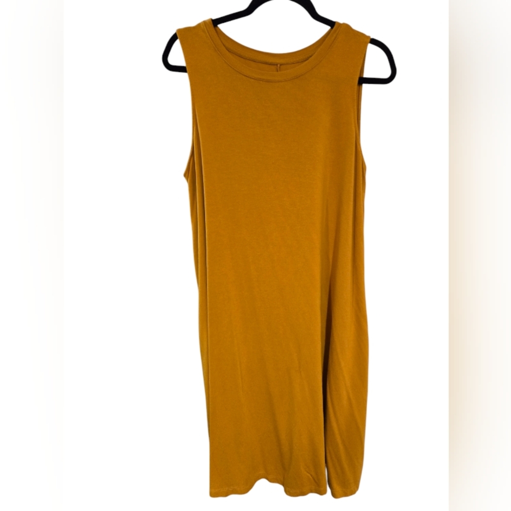 Time and Tru Sleeveless Mustard dress sz XL 16-18